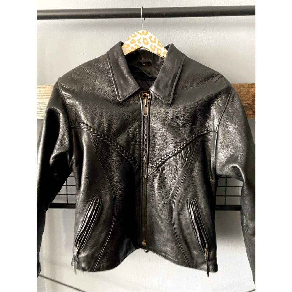 Real Leather Women's Motorcycle Jacket | Small